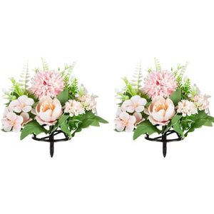 FLEUR ARTIFICIELLE 2 pièces fleurs artificielles faux bouquets mariage darrangement fleurs, fleur soie rose pour utilisation extérieure intérieure, c