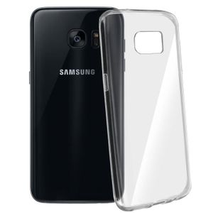 COQUE - BUMPER Coque Galaxy S7 Edge Protection transparente silicone gel souple antirayures