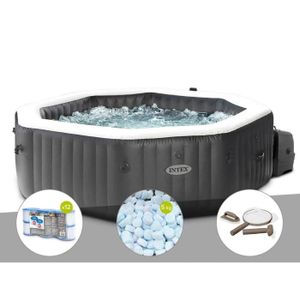 SPA COMPLET - KIT SPA Kit spa gonflable Intex PureSpa Carbone octogonal 