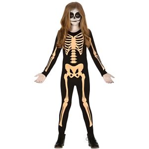 Costume Squelette Lumineux Pour Enfant – Ensemble Complet (combinaison, Capuche, Gants, Chaussons) – Fluorescent, Effet Brillant Dans Le Noir - 9