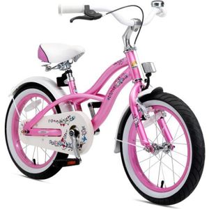 VÉLO ENFANT BIKESTAR | Vélo pour enfants | 16 pouces | pour garçons et filles de 4-6 ans | Edition Cruiser | Rose