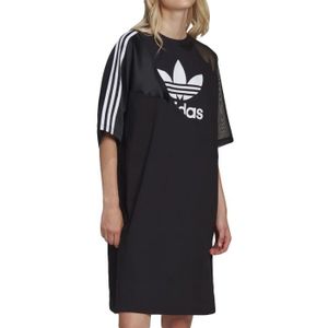 ROBE Robe T-shirt Noir Femme Adidas Trefoil