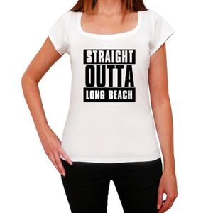 T-SHIRT Femme Tee-Shirt Tout Droit Sorti De Long Beach – Straight Outta Long Beach – T-Shirt Vintage