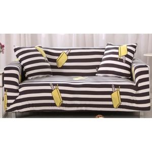 ENCOFT 1 Place Housse de Canap/é Extensible Couvre pour Canap/é en Polyester Spandex Housse de Fauteuil Rev/êtement de Canap/é /Élastique Beige Yellow 90-140cm