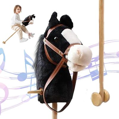 Hobby Horse, Horse de bâton avec Effets sonores réalistes en Peluche 39