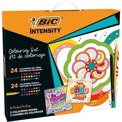 BIC Kids Kit De Coloriage Complet - 36 Pièces Avec Feutres, Crayons Et Craies Pour Enfants