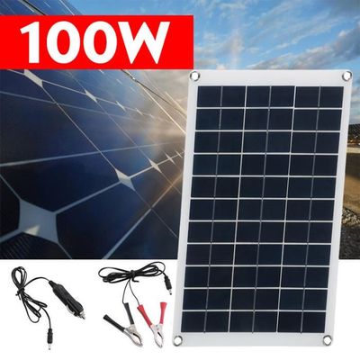 Panneau solaire 100W avec Régulateur 20A pour Camping-car Maison Caravane  Marine Bateau Cabane Jardin - Cdiscount Bricolage