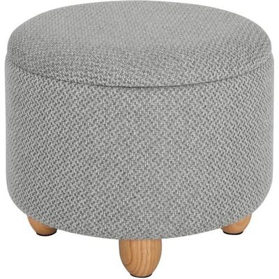 Asuprui Pouf Rond Rembourré Pour Salon, Chambre à Coucher, Repose-pieds Pour Canapé, 50,8 Cm De Diamètre X 30,5 Cm De Hauteur, Crème Avec Remplissage