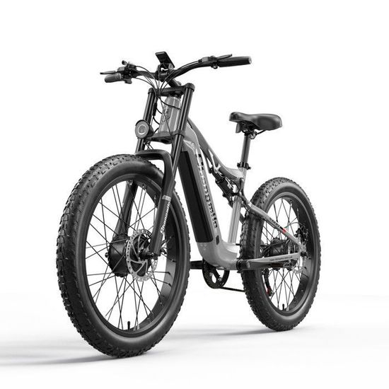Shengmilo Ebike gros pneu vélo, vélos électriques adultes 1000 W, 45 KM/H, 75 milles, VTT, 7 vitesses