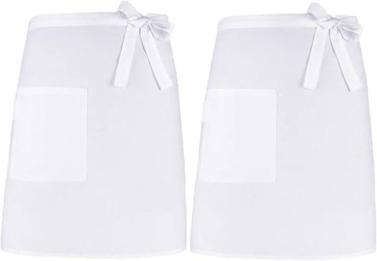 Lot De 2 Tabliers Pour Homme Et Femme - Tablier De Cuisine En Coton Avec Poches - Tablier De Barbecue En Lin - Pour Homme, Cuisine, Restaurant, Pâtisserie, Travaux Ménagers, Café