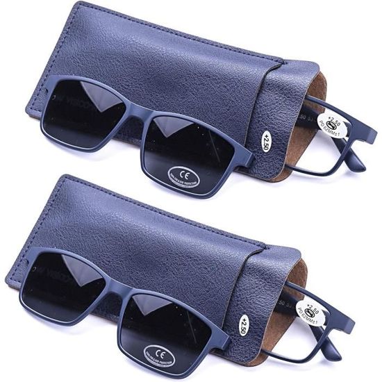 Lunettes De Lecture Solaires NEW VISION Homme & Femme - Protection UV400 Certifiée CE, Grand Confort, Modèle NV1126-SG