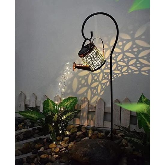 Déco Noël Extérieur Lumière Solaire Arrosoir - 36 LEDs - Guirlande Étanche IP65 - Décoration Jardin Lumière Extérieur étanche