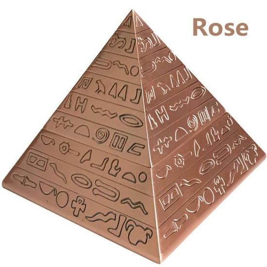 Tirelire Décorative Pyramide Égypte En Métal Antique - Style Bronze, Artisanat Maison - 5