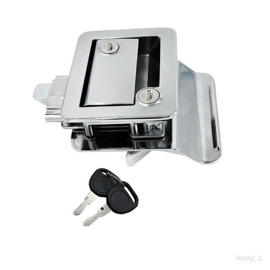 Serrure De Porte Camping-car En Alliage Aluminium - Pêne Dormant, Double Ouverture, Pour Porte épaisseur 32-38 Mm - 3
