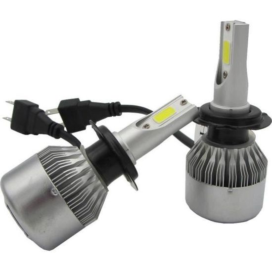Ampoules LED H7 15000LM Pour Voiture – 70W, 6500K Blanc Froid, Installation Plug & Play