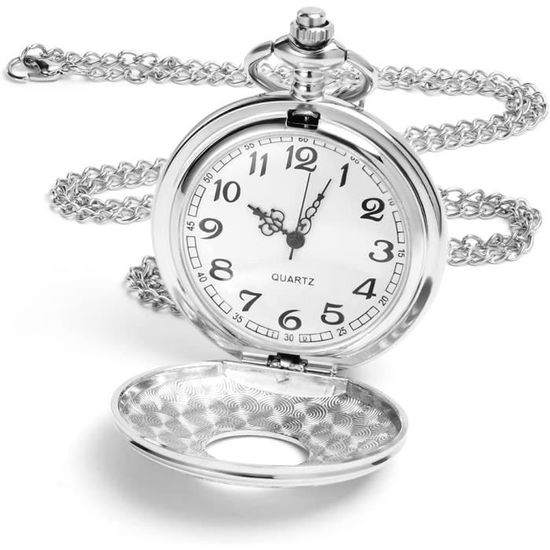 Kidoo Classic Smooth Vintage Montre De Poche En Acier Avec 37