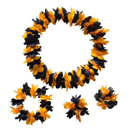 Set Accessoires Fête Hawaïenne - 10 Pièces (lunettes Ananas, Colliers, Bracelets, Couronnes) - Pour Soirée Tropicale