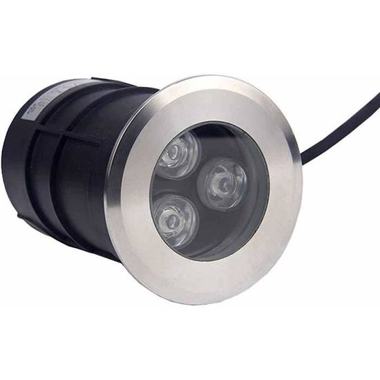 Spot LED Submersible Étanche IP68 - 12V, Acier Inoxydable, Angle Réglable, Pour Piscine/Bassin/Jardin, Puissance 3W à 36W - 9