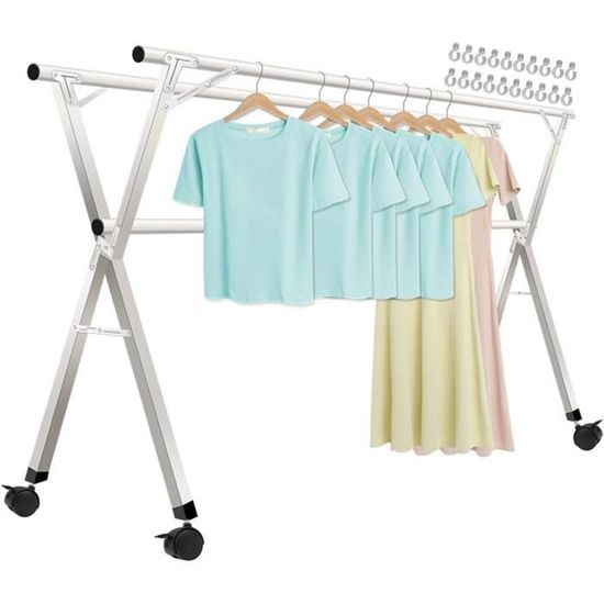 Ergocar Étendoir à vêtements Pliable, Séchoir à Rayons en éventail