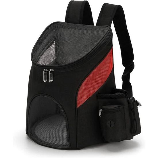 Sac à Dos Transporteur Pour Petit Chien Jusqu'à 5 Kg - Bretelles Réglables, Respirant - Pour Randonnée, Voyage (Noir, M) - 3