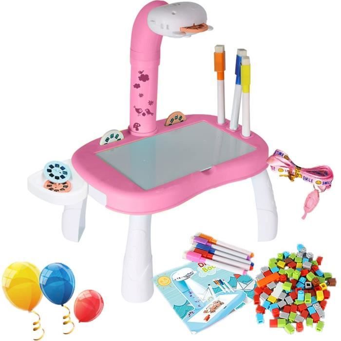 Table De Projecteur De Dessin Aolieh Pour Enfants - Jouet éducatif Avec Lumière LED Et Puzzles - Apprendre à Dessiner En S'amusant