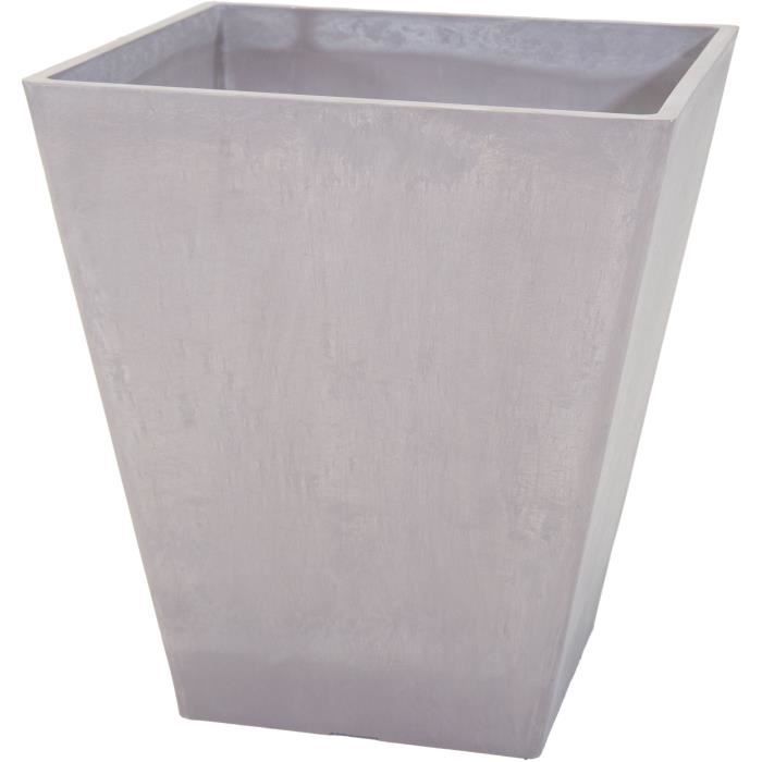 Pot de fleur MEGA COLLECTIONS Ecostone Square 41 x 45 cm