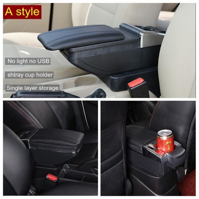 Accoudoir Central Spécifique Pour Citroen C4 Modèles 2005-2010 Console Cuir Gris