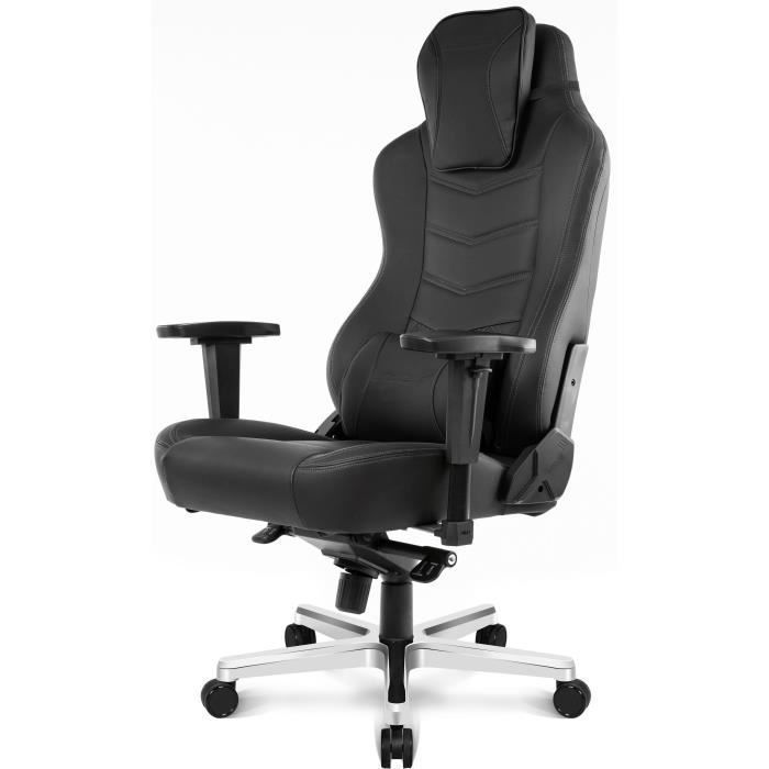 AKRACING Series Office ONYX - AKONYXBL - Siège Confort de bureau très haut de gamme full options en cuir polyuréthane - Noir