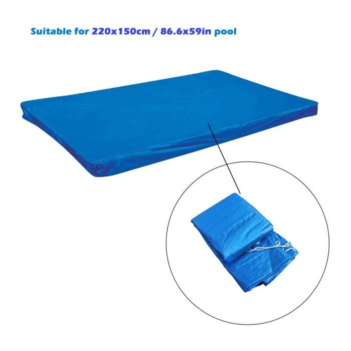 KIT PISCINE Couverture de piscine en tissu Couverture de piscine gonflable Couverture de piscine rectangulaire en PE ke651