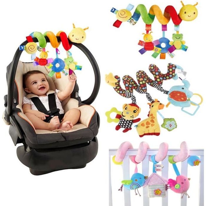 bébé jouet en peluche animaux lit décoration chambre siège auto avec sonnerie
