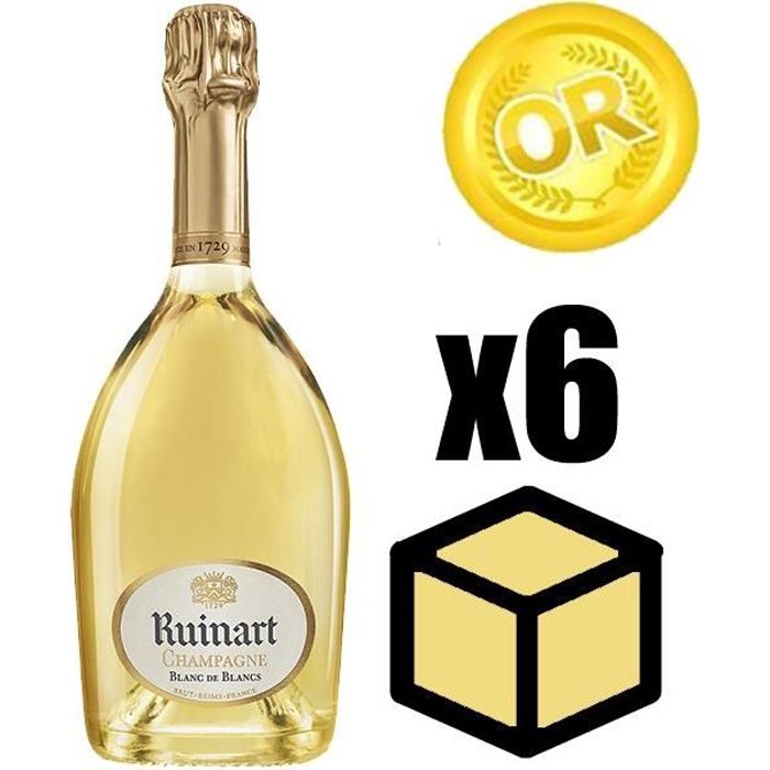 X6 Ruinart Blanc de Blancs 75 cl Champagne