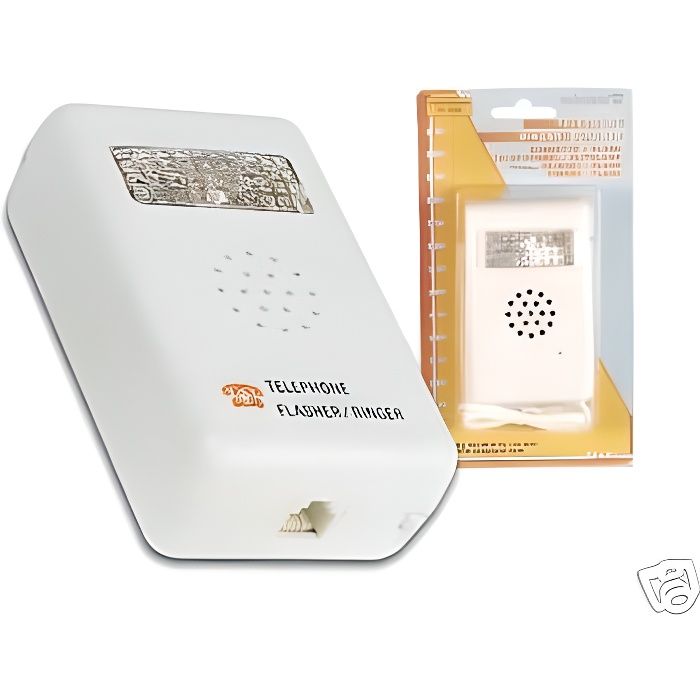 SONNETTE + AVERTISSEUR LUMINEUX FLASH POUR TELEPHONE