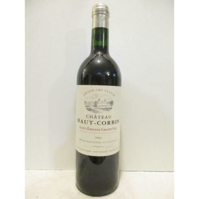 saint-émilion château haut corbin grand cru classé rouge 2002 - bordeaux