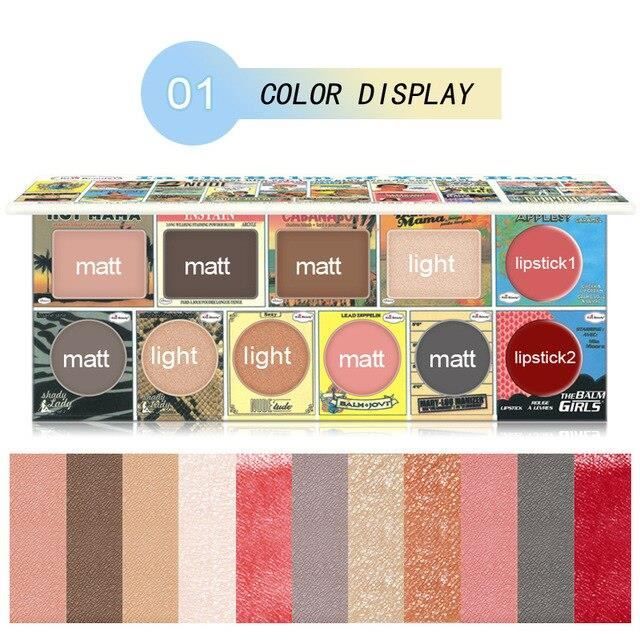 l4863 12 couleurs femmes beauté maquillage mat miroitant fard à paupières Palette étanche ombre à paupières maquillage naturel chau