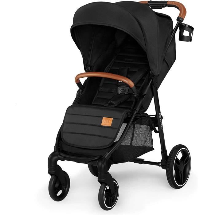 Kinderkraft Poussette Bébé GRANDE 2020, Compacte, Suspension 4 Roues, Noir