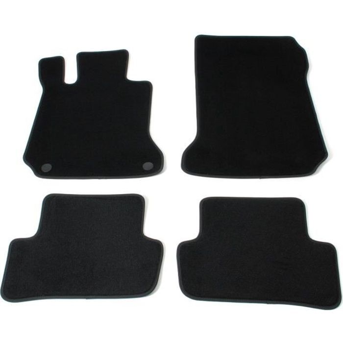 Tapis velours Mercedes Classe C W204 2007-2014 - set de 4 (2 avant et 2 arrière)