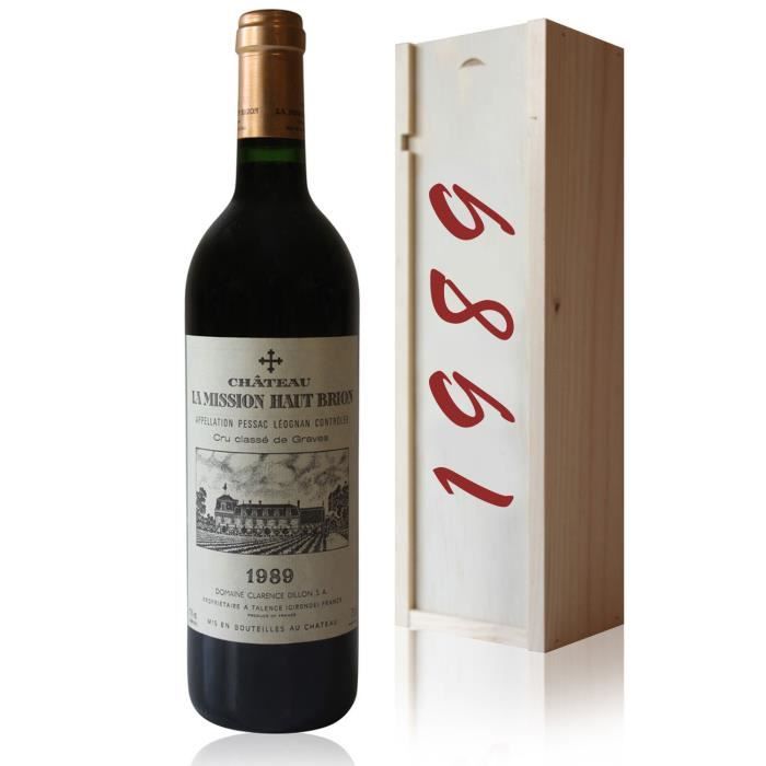 Coffret Château La Mission Haut Brion 1989 Rouge 75cl AOC Pessac-Léognan