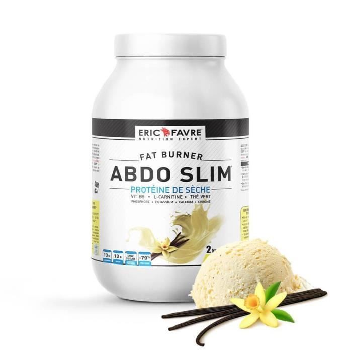 Eric Favre - Abdo Slim - Protéine de sèche - Proteines - Vanille onctueuse - 1,5kg