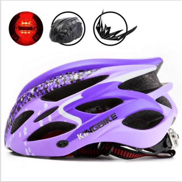 Écran solaire anti-vibration léger avec feu arrière avertissant le casque de conduite 57-62CM