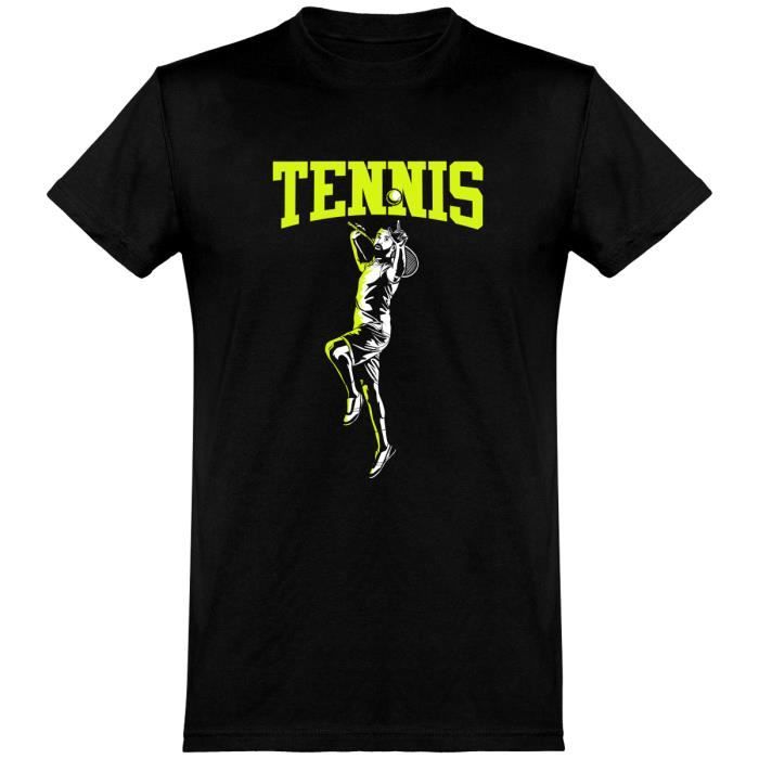 tee shirt homme humour - Cadeau imprimé en France - 100% coton, 185gr - tennis fan