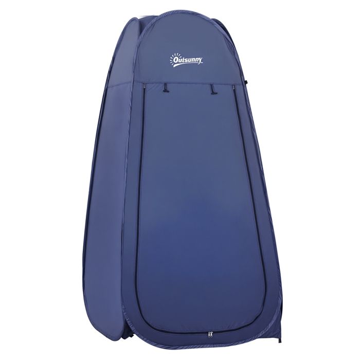 Tente de douche pliable pop-up automatique instantanée cabinet de changement camping polyester bleu marine 100x100x185cm Bleu Marine