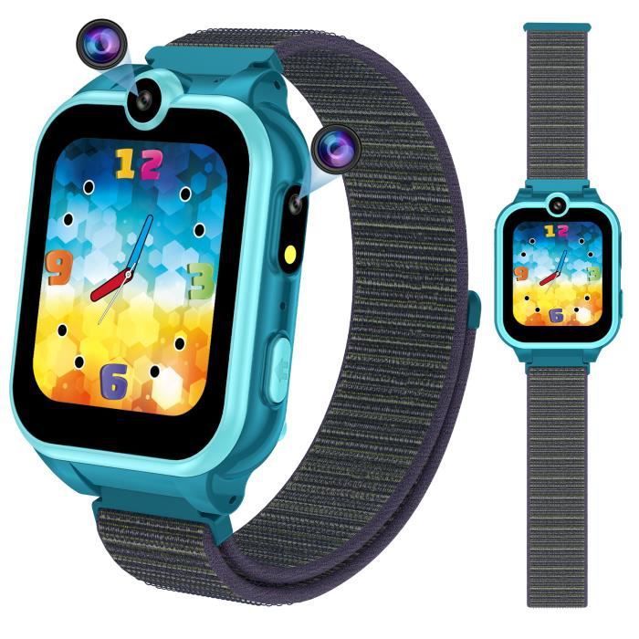 PTHTECHUS Enfants Téléphone Montres intelligentes SOS Vidéo MP3 Double Caméra Jeu Podeter Calculatrice Ecran tactile