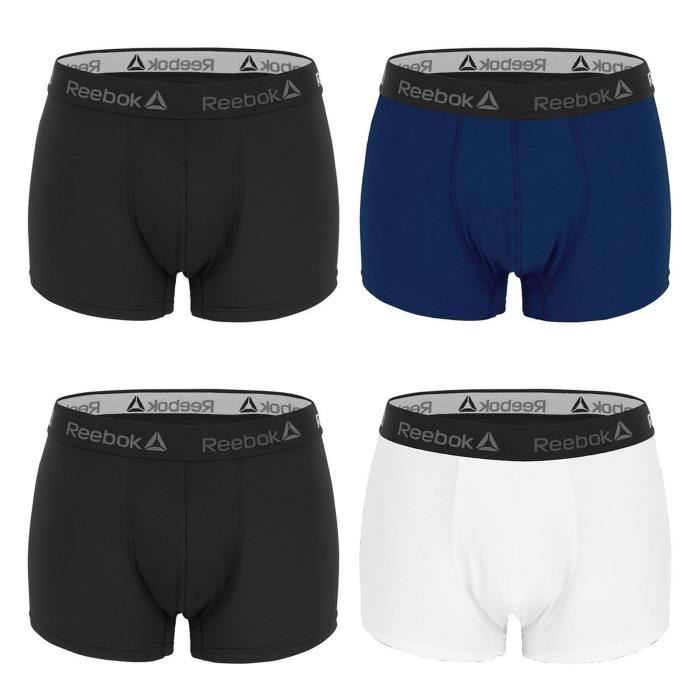 REEBOK Lot de 4 Boxers en Coton/Elasthanne Homme
