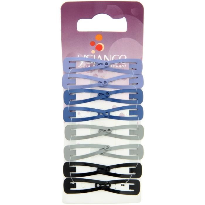 YSIANCE Lot de 16 Barrettes à cheveux Clic Clac en Métal (coloris selon arrivage)