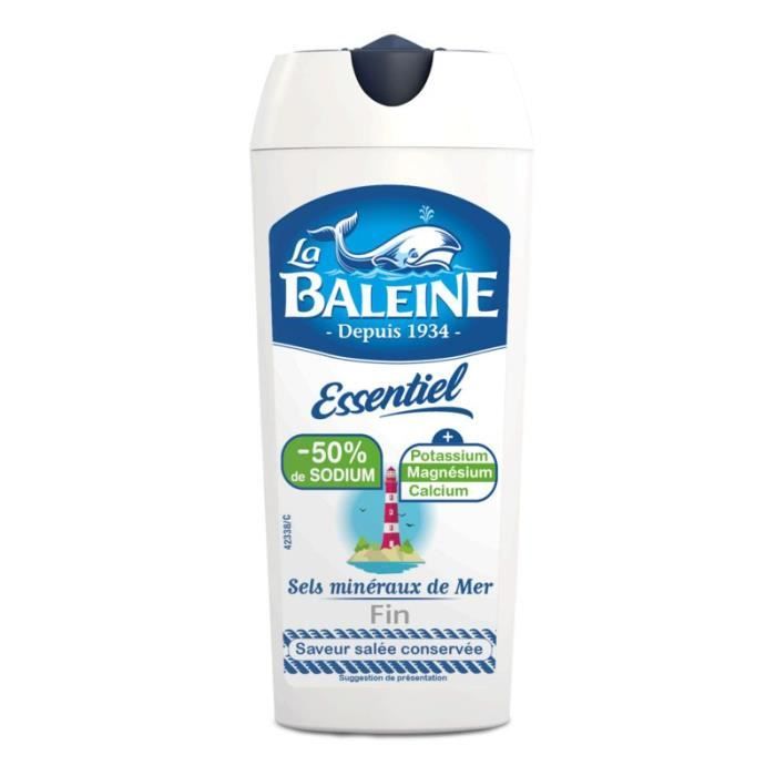 LA BALEINE Sel de mer extra fin iodé essentiel - 125 gr