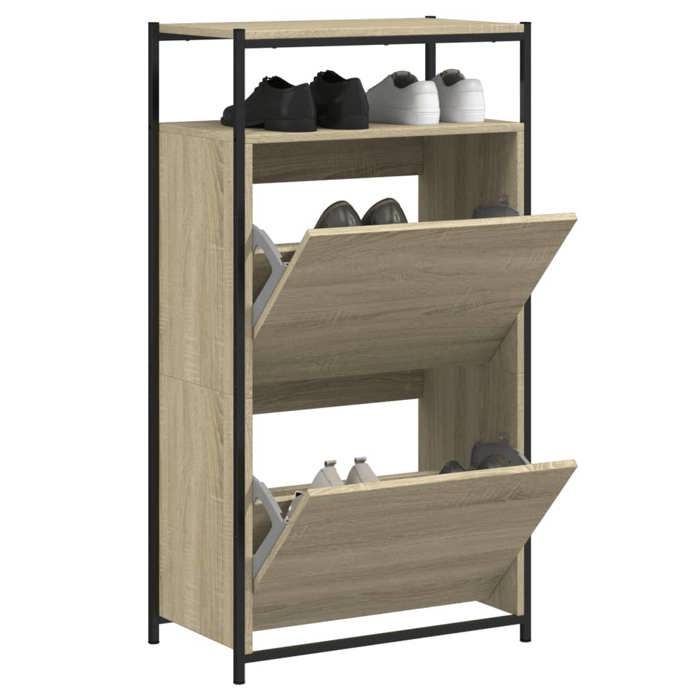 vidaXL Armoire à chaussures chêne sonoma 60x34x112cm bois dingénierie 840030