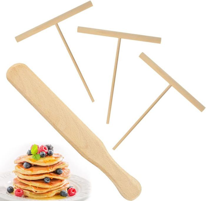 Spatole Per Crepes In Legno - 2 Pezzi Stendi Crepes Antiscivolo