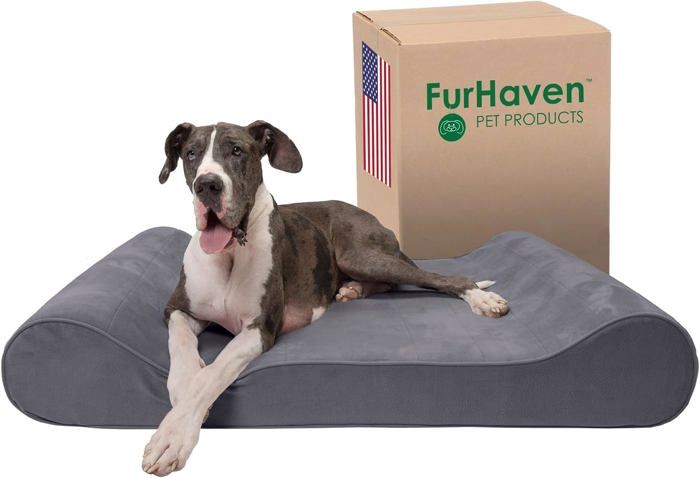 Lit Orthopédique Pour Chiens De Très Grande Taille 61X51X14cm Gris