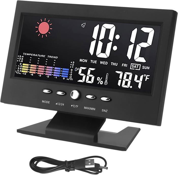 STATION METEO - BAROMETRE Station Météo Numérique Horloge Écran Couleur STATION METEO - BAROMETRE Station Météo Numérique Horloge Écran Couleur