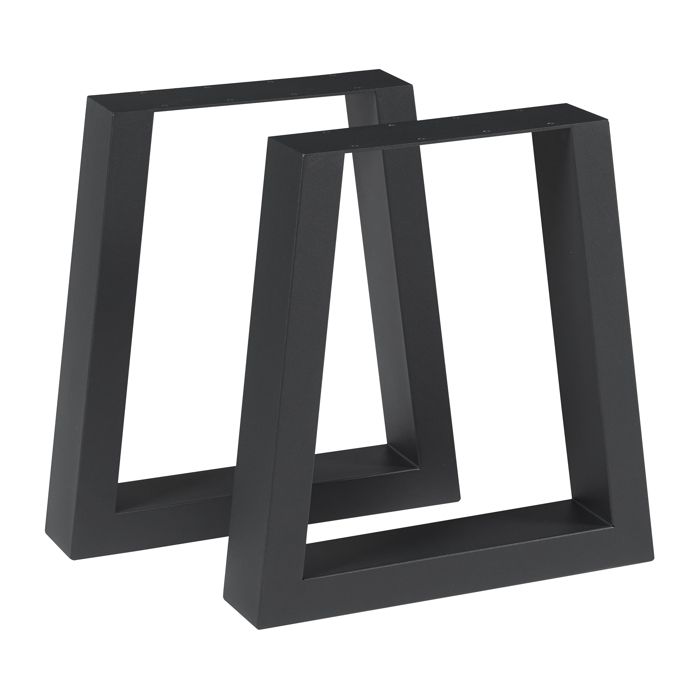 Lot de 2 pieds de table Marstal acier 42 x 40 cm noir Lot de 2 pieds de table Marstal acier 42 x 40 cm noir